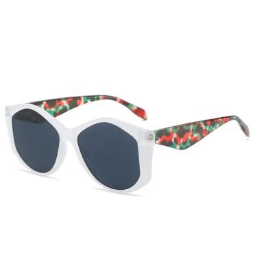 Imagem de Óculos de Sol UV400 - Cores Candy Degradê para Homens e Mulheres, Esportes ao Ar Livre, Corrida e Ciclismo, Branco