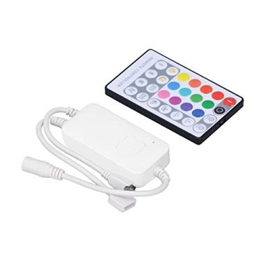 Imagem de Fafeicy Controlador de Tira de Led, Material Abs, Controle de Tira de Lâmpada Inteligente Rgb, Controle Remoto Fácil de Usar, Adequado para Casa e Ktv