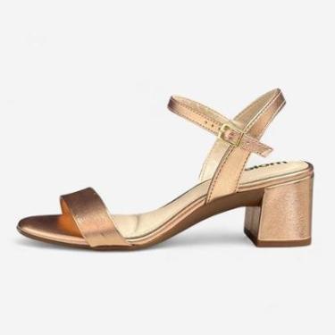 Imagem de Sandalia Moleca Casual Salto Bloco Medio Tira-Feminino