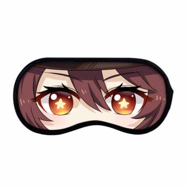 Imagem de Máscara para dormir para olhos Genshin Impact Hutao Anime Cartoon Plush