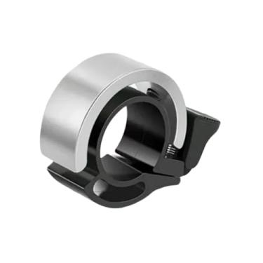 Imagem de Sino de bicicleta de alumínio, buzina de bicicleta mtb, anel de alarme sonoro para segurança, ciclismo, guidão, acessórios de bicicleta(Silver)