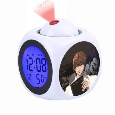 Imagem de Despertador Deaths Notes Square LED digital com luz de fundo