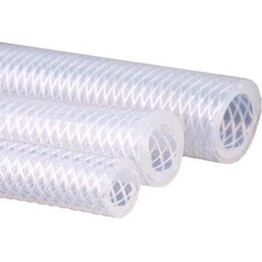 Imagem de Mangueira Silicone Alimentar Trançada Fibra 3 Metros (ID4-38mm), Alta Pressão Retardante Flexível para Bombas/Leite/Pharma(ID22mm x OD32mm)