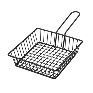 Imagem de Cesta de fritura para cozinha doméstica cesta de batatas fritas de aço inoxidável tinta spray de metal pequena cesta de malha de frango frito cesta de cozinha assistente de batatas fritas fritas