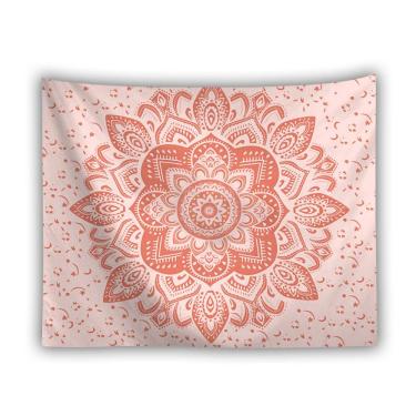 Imagem de Microtecido de parede de flores de tapeçaria Mandala 150x150cm