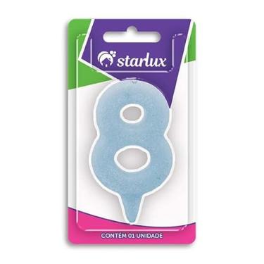 Imagem de Vela Magic Candy, N.8, Azul, Starlux