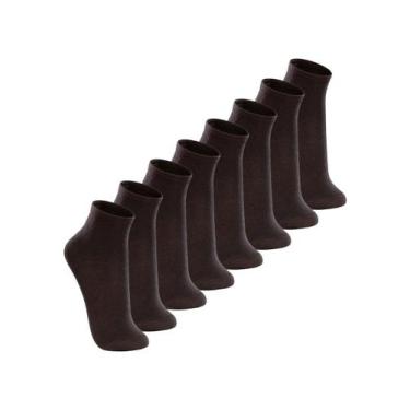 Imagem de Kit com 8 Pares de Meias Cano Médio Lupo 4200-088, Preto