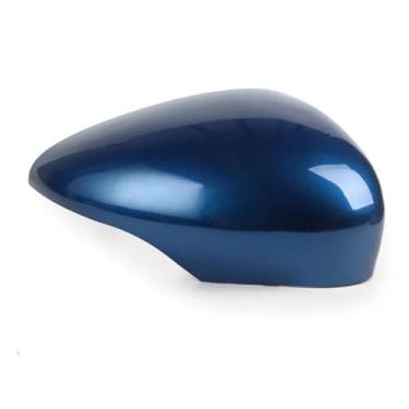 Imagem de Asa de cobertura para Fiesta 2009-2016 Espelho retrovisor carcaça asa porta lateral capa colorida pintada tampas de espelho de asa (laranja G)