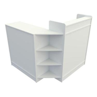 Imagem de Balcão Caixa L M5 Mdp Atendimento Recepção Loja Vallet - VETORIAL MÓVE