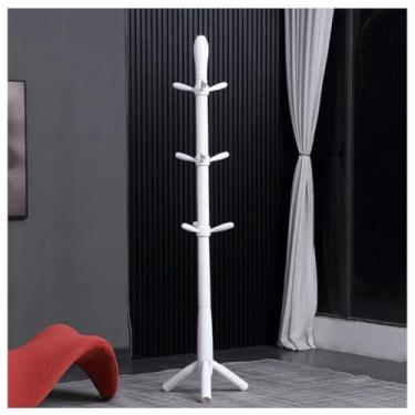 Imagem de SLGGPJBU Cabideiro de madeira com 9 ganchos para bolsa de mão, suporte resistente para cabide para entrada, corredor, entrada