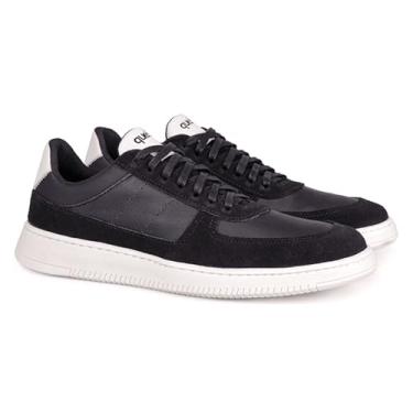 Imagem de Tênis Masculino Em Couro Legítimo Casual Detalhe Nobuck