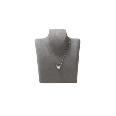 Imagem de KHUTRW3D Suporte organizador de joias, suporte de exibição de busto, suporte de exibição de busto, suporte de pendurar para janela, suporte de armazenamento de joias (cinza, pequeno)