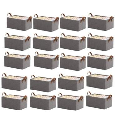 Imagem de Caixa de armazenamento, ideal para guarda-roupa, com design multifuncional, capaz de guardar lingerie, calças e jeans.(KIT20)