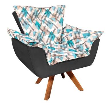 Imagem de Poltrona giratoria opala d33 com suede p - DRossi