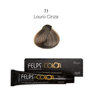 Imagem de Coloração Profissional  Felps Color Louro Cinza 7.1 - 60g