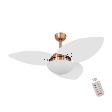 Imagem de Ventilador De Teto Cobre 3 Pás Branco 127V C/ Controle