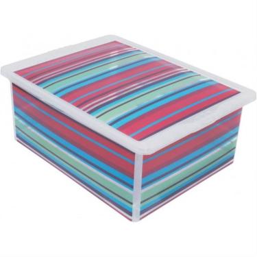 Imagem de Caixa Organizadora 17 Litros Listras - Or17l-01 - São Bernardo Caixa Org. Container 17l Listras S.berna Or17l-01