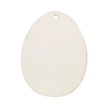 Imagem de Ovos De Páscoa De Madeira Natural 20-80mm, Fatias Em Branco Não Acabad