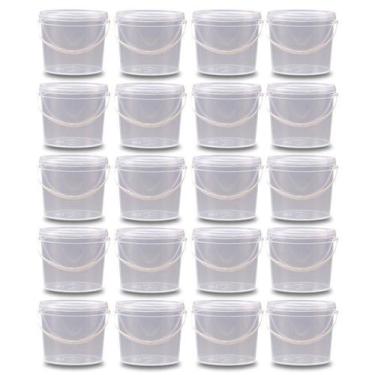 Imagem de Balde 2.2 Litros Transparente Para Leite - Kit 20 Pçs - Nastripack