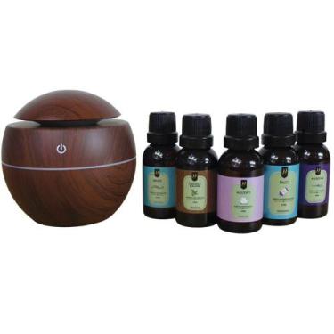 Imagem de Combo Difusor Elétrico + 5 Essências De 30Ml Hidrossolúveis - Nattuaro
