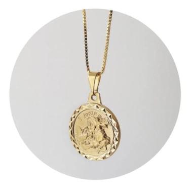 Imagem de Pingente São Jorge Em Relevo Banhado Em Ouro - Ponte Vecchio