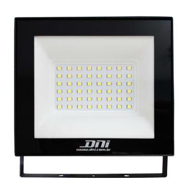 Imagem de Refletor Holofote LED 50W Slim Branco Frio - Bivolt 127/220V - DNI 606