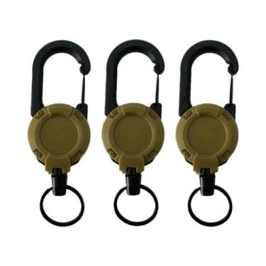 Imagem de Chaveiro Retrátil Antifurto Esportivo Com Corda Elástica E Fivela De F