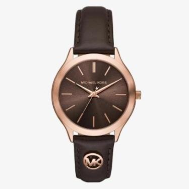 Imagem de Relógio Michael Kors Slim Runway MK7546/0MN Feminino 38mm Couro-Feminino