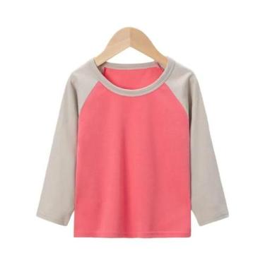 Imagem de Camiseta Infantil De Manga Comprida Com Combinação De Cores, Primavera