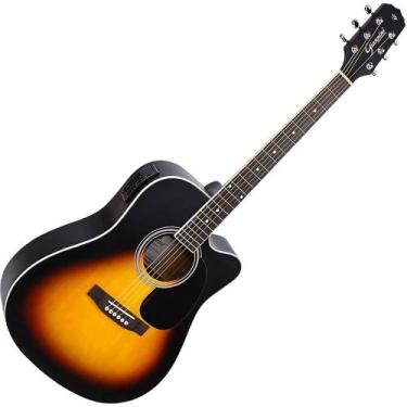 Imagem de Violao Giannini Gdc1 Ceq Folk Cutaway Eletricoacustico Vsb