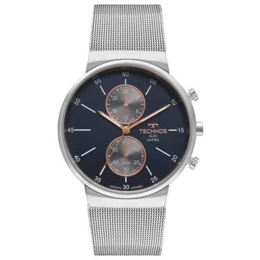 Imagem de Relógio technos masculino slim prata vd36ab/1a