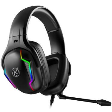 Imagem de Fone headset gamer kalkan munin rgb usb preto klk00022