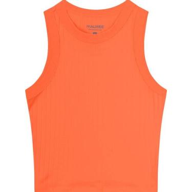 Imagem de Regata Long Cropped Malwee 1000113554 Feminina Canelada Viscose T. P/X