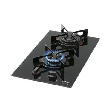 Imagem de Cooktop a Gás Fischer Fit Line 2Q TC com 2 Bocas Preto, Unica, Bivolt