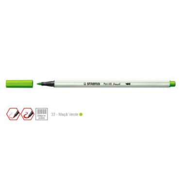 Imagem de Caneta Pen 68 Brush Cor 33 Maçã Verde - Stabilo