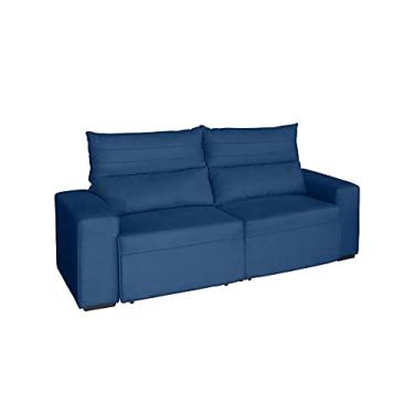 Imagem de Sofa Retratil Reclinável Viena Azul 2,00m 3 Lugares REC ESTOFADOS