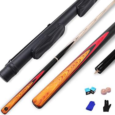 Imagem de LIUHD Conjunto de tacos de piscina, taco de bilhar de madeira, fácil de armazenar, jogos em ambientes internos, externos, artesanato, sinuca, sinuca, tacos de bilhar para casa, bares, salões de piscina, A, 10 mm