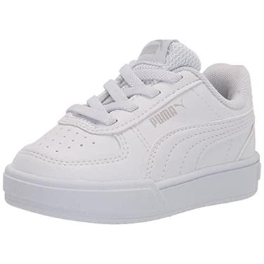 Imagem de PUMA Tênis infantil unissex Caven sem cadarço, Puma branco-puma branco-cinza violeta, 8 Toddler