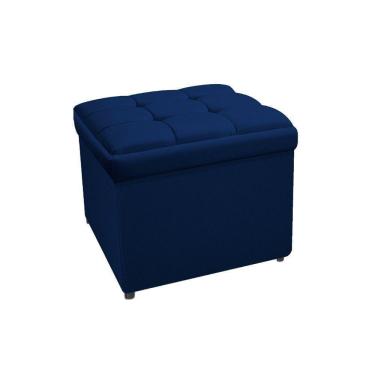 Imagem de Calçadeira Copenhague 100cm Solteiro Suede Azul Adj Decor
