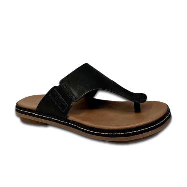 Imagem de Sandália Anatômica Feminina Couro Salto Baixo Leve Dia a Dia