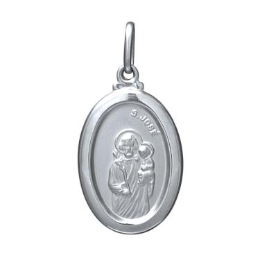 Imagem de Pingente Aço São José Oval 23x16mm