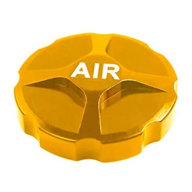 Imagem de ALEOED Capa de garfo dianteiro da bicicleta Tampa de suspensão Tampa de ombro a gás de ar peças protetoras de liga de alumínio para mountain bike Road Bike MTB (dourado)