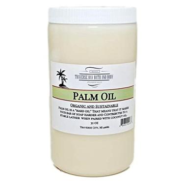 Imagem de Traverse Bay Bath and Body Óleo de palma, suprimentos para fabricação de sabão. Projetos de bricolage orgânicos, sustentáveis, Kosher, 946 ml.
