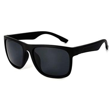 Imagem de Óculos de Sol Retangular ZoZo Vintage Unissex com Proteção Uv400 (C2 Bl Matte)