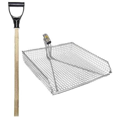 Imagem de Rodo Coletor Folhas Limpeza Quadra De Beach Tênis Areia Profissional