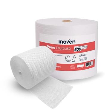 Imagem de Pano Multiuso Bobina Perfex Rolo de Limpeza 20cmX300m - INOVEN - 600 Unidades - Branco