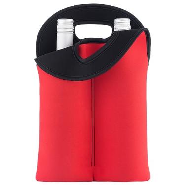 Imagem de Bolsa Térmica Porta Garrafa Neoprene Mantém Temperatura 1h Cor:Vermelho
