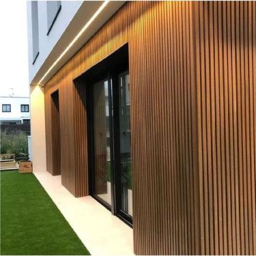 Imagem de Painel Ripado Externo em Wpc 21,9cmx2,6cmx290cm Casa Grassi Teak B