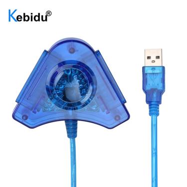 Imagem de Kebidu azul triângulo usb controlador gamepad adaptador conversor cabo para playstation 2 ps1 ps2