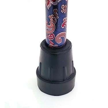 Imagem de Quantidade: 4 peças - Pontas de borracha resistente de 16 mm para bengalas de caminhada, muletas, molduras de caminhada, molduras de zimmer etc. - Preto - por Lifeswonderful